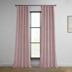 Ballet Pink Heritage Plush Velvet Room Darkening Curtain