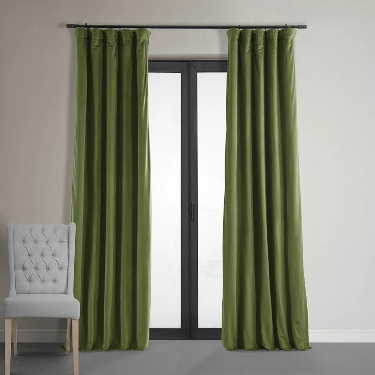 Basque Green Signature Velvet Blackout Curtain