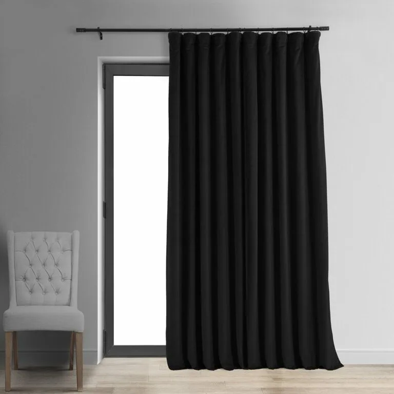 Black Signature Extra Wide Velvet Blackout Curtain