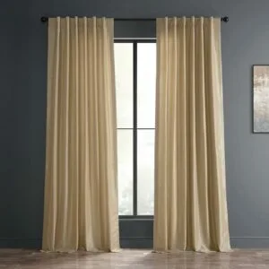 Butternut Vintage Textured Faux Dupioni Silk Curtain