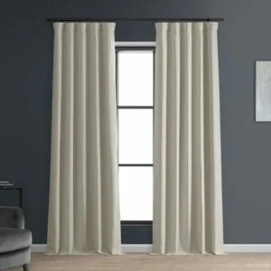 Caravan Beige Faux Linen Hotel Blackout Curtain