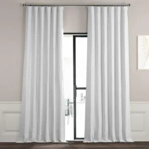 Chalk Off White Textured Bellino Room Darkening Curtain