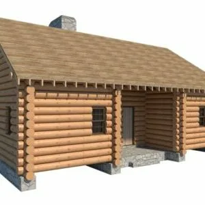 DIY Log Cabin House with Loft Plans - 5 Bedroom Cottage (1365 sq/ft) - Build You