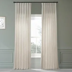 Fable Beige Dune Textured Cotton Curtain Pair (2 Panels)