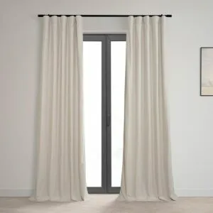 Fable Beige Dune Textured Cotton Hotel Blackout Curtain