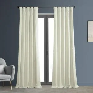 Fresh Popcorn Solid Cotton Hotel Blackout Curtain