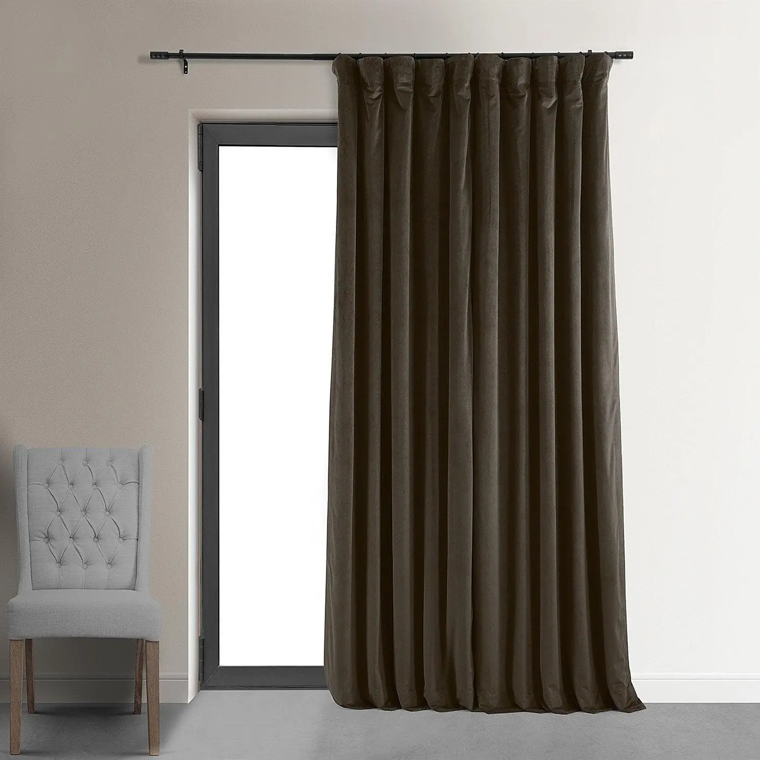 Java Signature Extra Wide Velvet Blackout Curtain