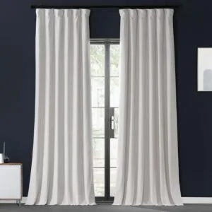 Lighthouse White Urban Lush Velvet Room Darkening Curtain