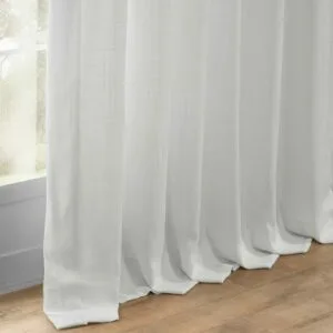 Off-White Summer Linen Light Filtering Curtain Pair (2 Panels)