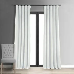 Primary White Signature Velvet Blackout Curtain