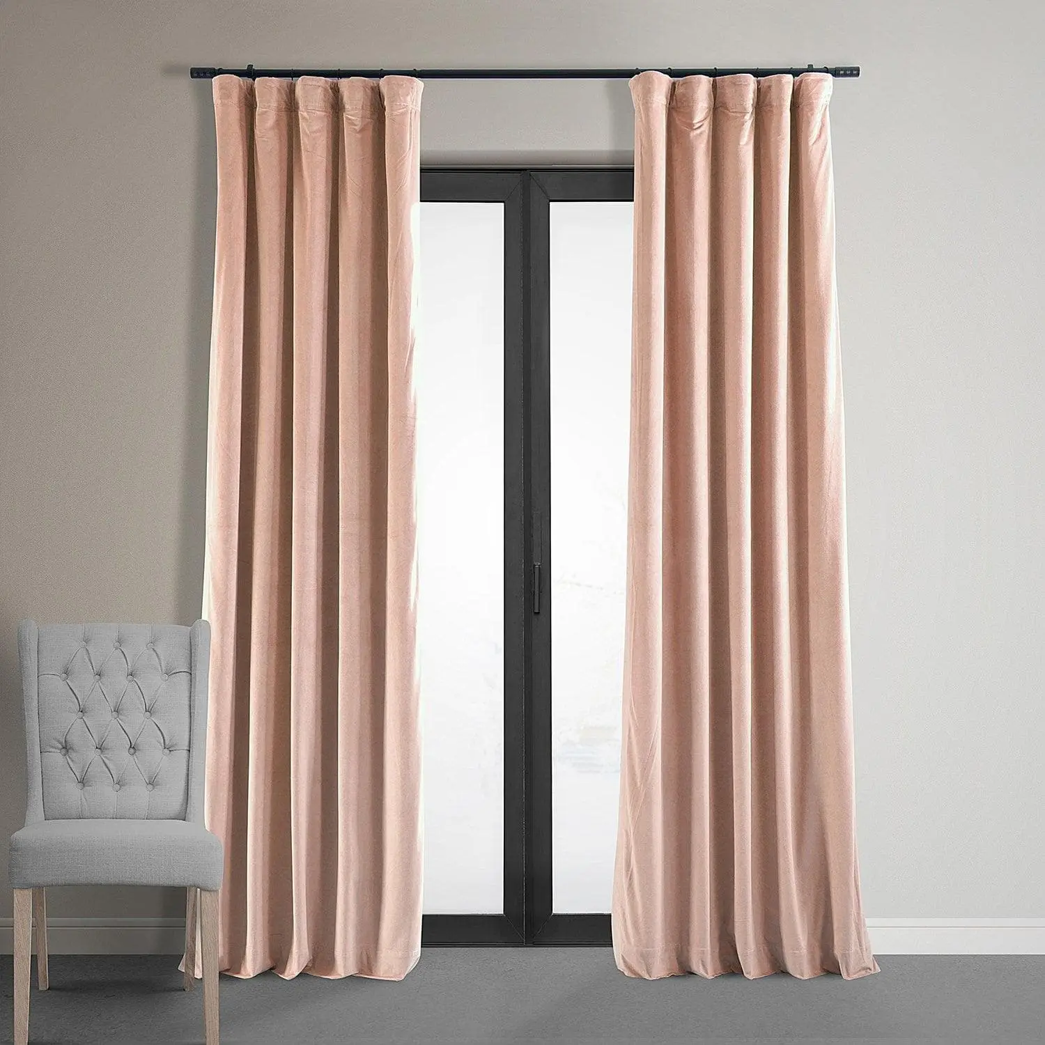 Rosey Dawn Signature Velvet Blackout Curtain