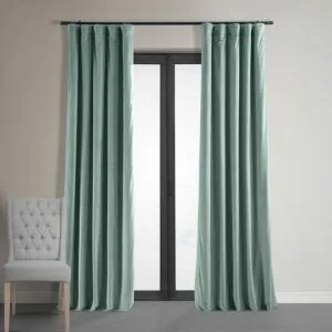 Skylark Blue Signature Velvet Blackout Curtain