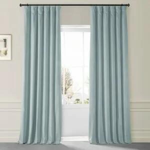 Starry Blue Signature Plush Velvet Hotel Blackout Curtain