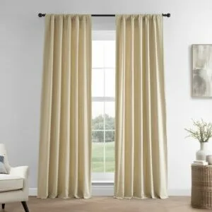 Walnut Beige French Linen Room Darkening Curtain
