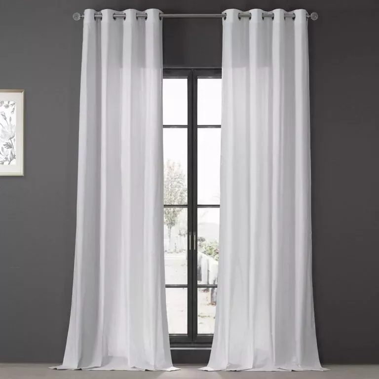 Prime White Grommet Dune Textured Cotton Curtain Pair (2 Panels)