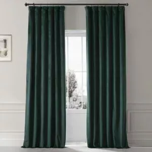 Spirit Green Signature Plush Velvet Hotel Blackout Curtain