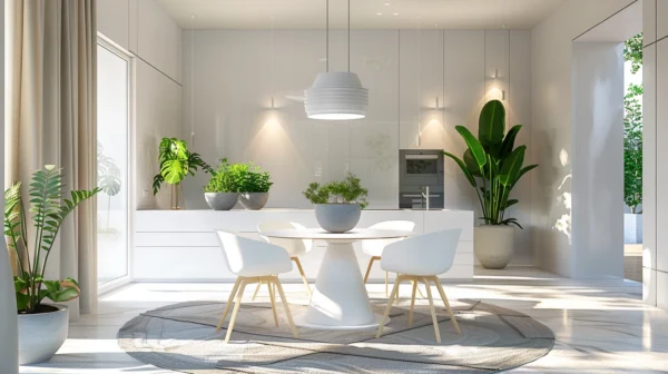 Airy Plant-Filled Dining Space