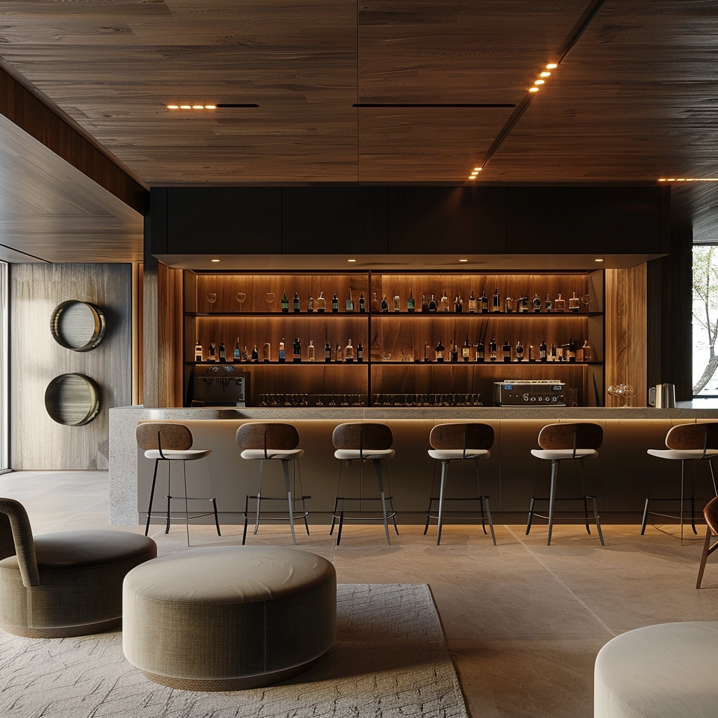 Cozy Wood-Paneled Bar Design Inspiration