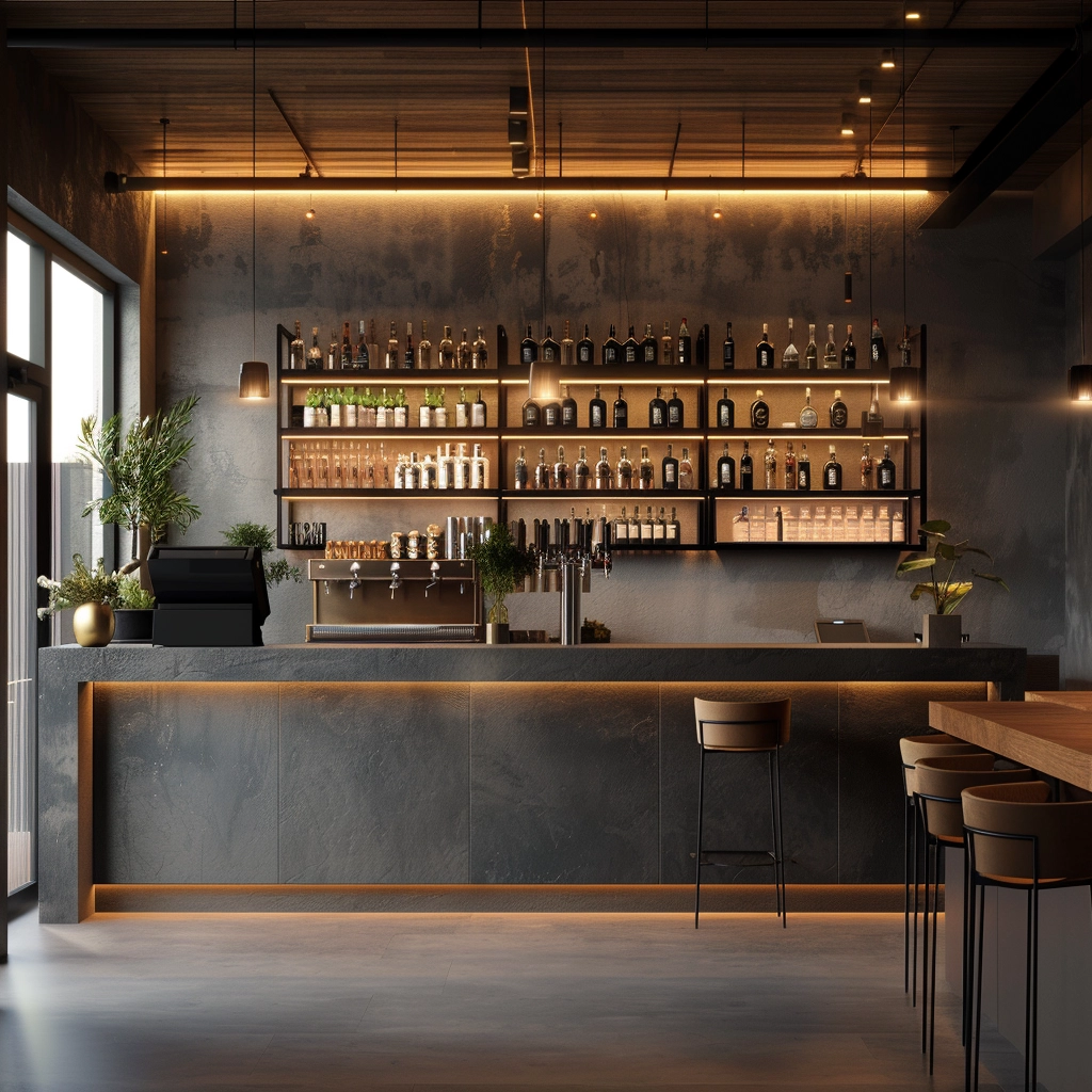 Industrial Elegance Bar Design Inspiration