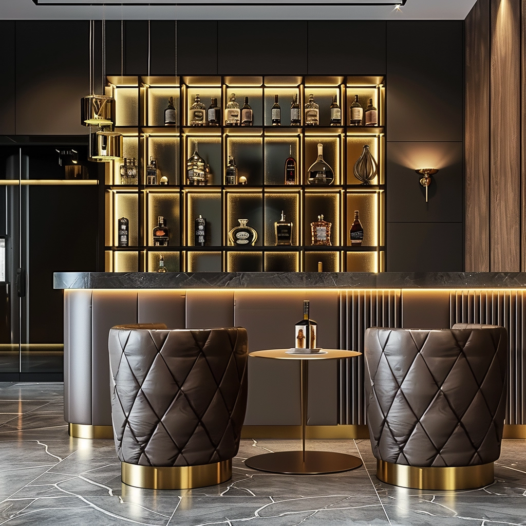 Luxe Geometric Bar Design Inspiration