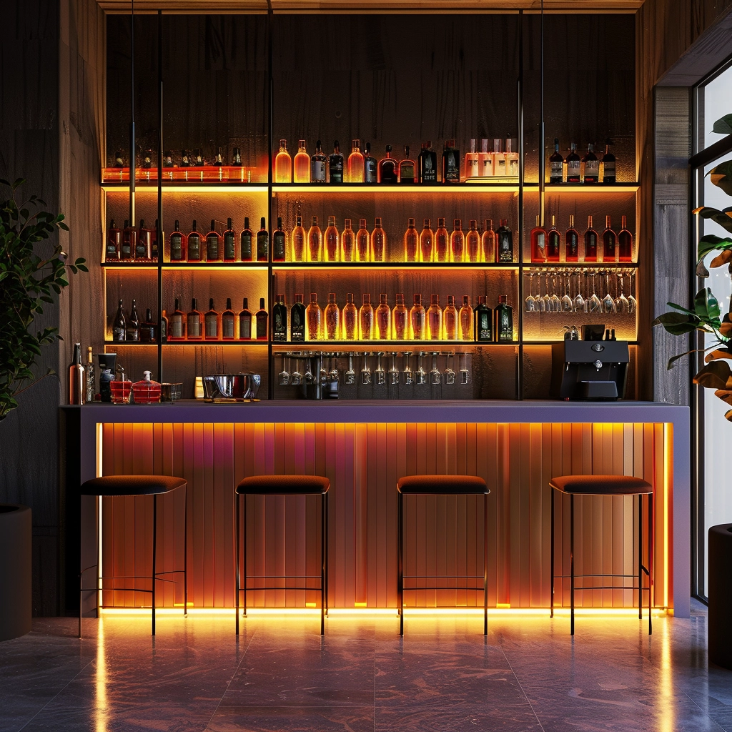 Vibrant Glow Bar Design Inspiration
