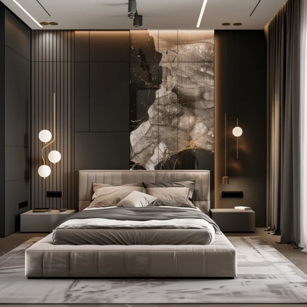 Contemporary Marble Bedroom