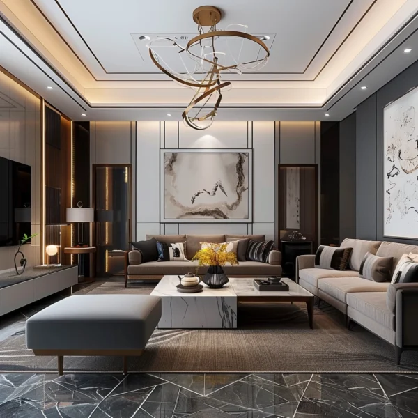 Luxurious Geometric Living Room