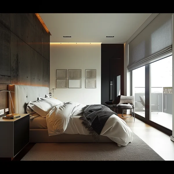 Minimalist Concrete Bedroom