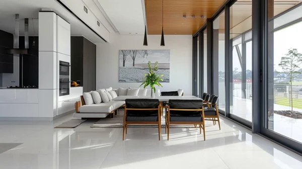 Sleek Living Room with Panoramic Views