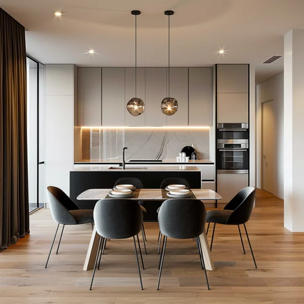 Sleek and Modern Dining Space