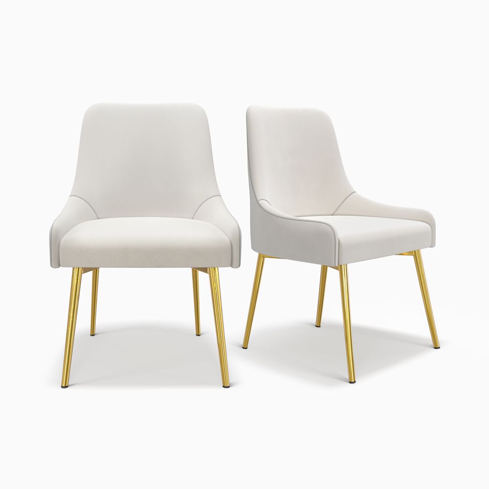 Modern Velvet Dining Chairs, Set of 2
