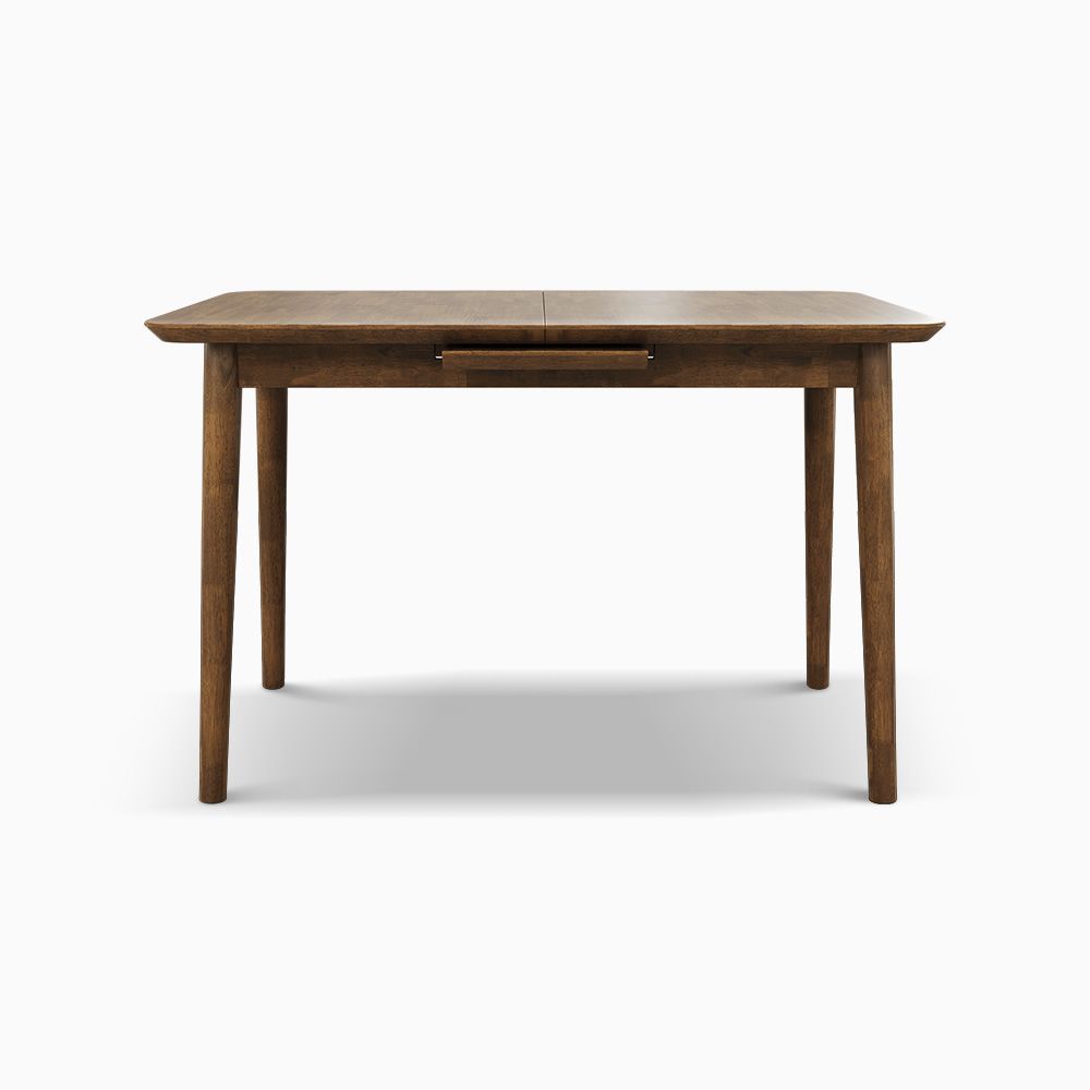 Mid-century Extendable Solid Wood Dining Table, 55.1