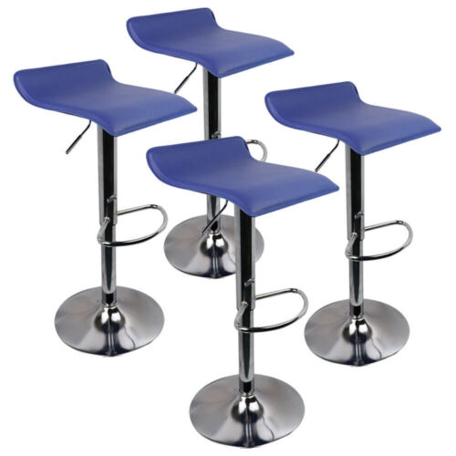 4pcs Bar Stools Height Adjustable PU Leather Counter Swivel Dining Bar Chairs