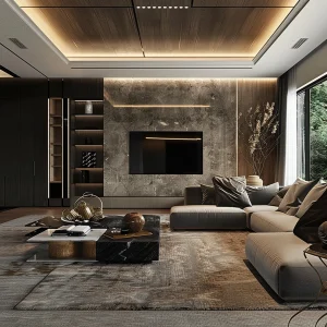 Modern Mountain View Living Room